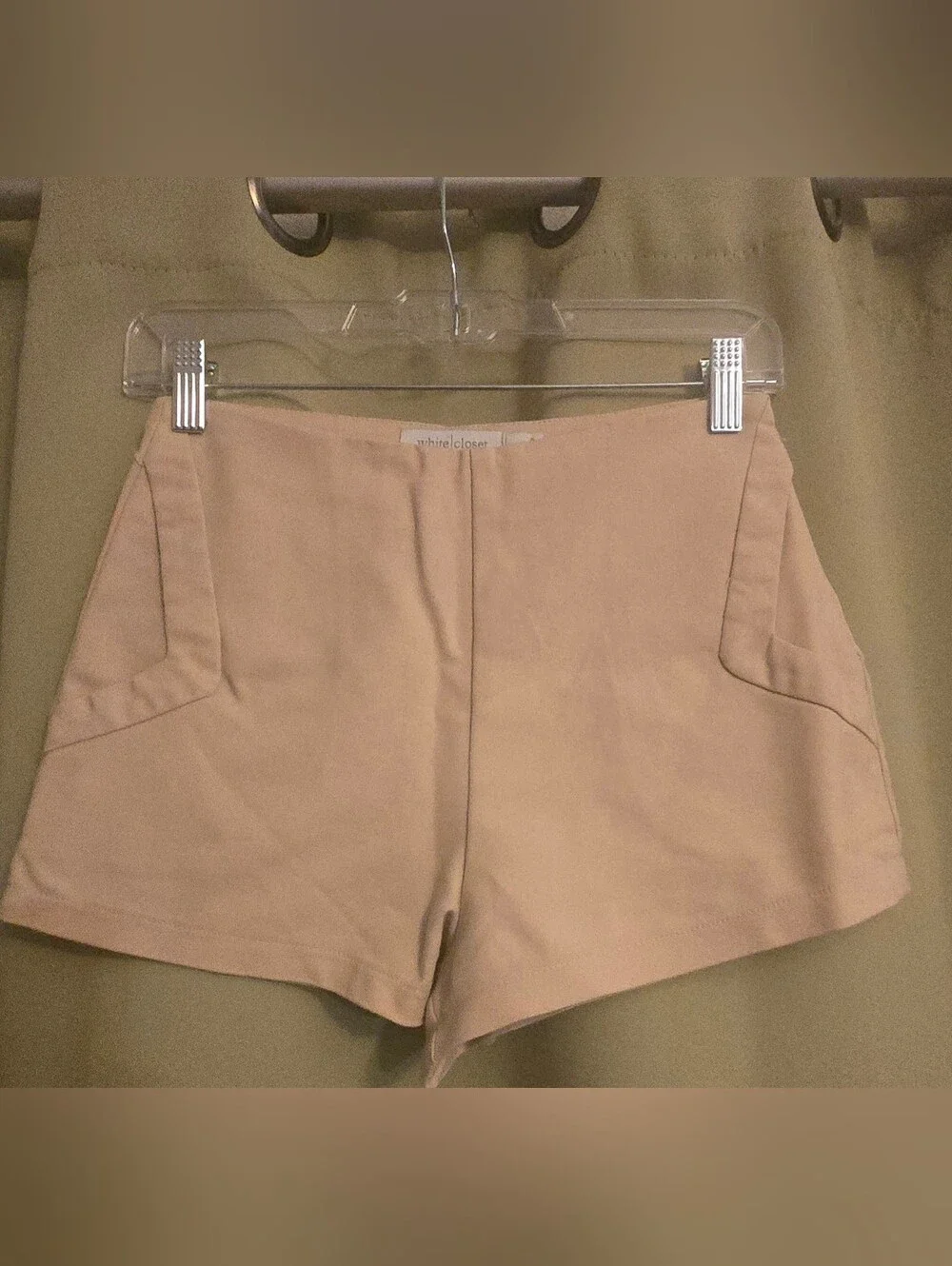 White House Black Market High-Waist Tan Shorts